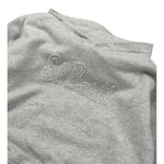Saint Barth Felpa Chiusa con Cappuccio tinta unita con Stampa Grigio per Bambina MINDY771 GRIGIO SAINT BARTH 