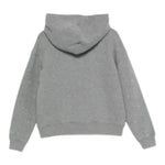 Saint Barth Felpa Chiusa con Cappuccio tinta unita con Perle Grigio per Bambina MINDY GRIGIO SAINT BARTH 
