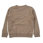 Saint Barth Maglia Girocollo tinta unita con Ricami Beige per Bambino PEANUTSST BEIGE SAINT BARTH 