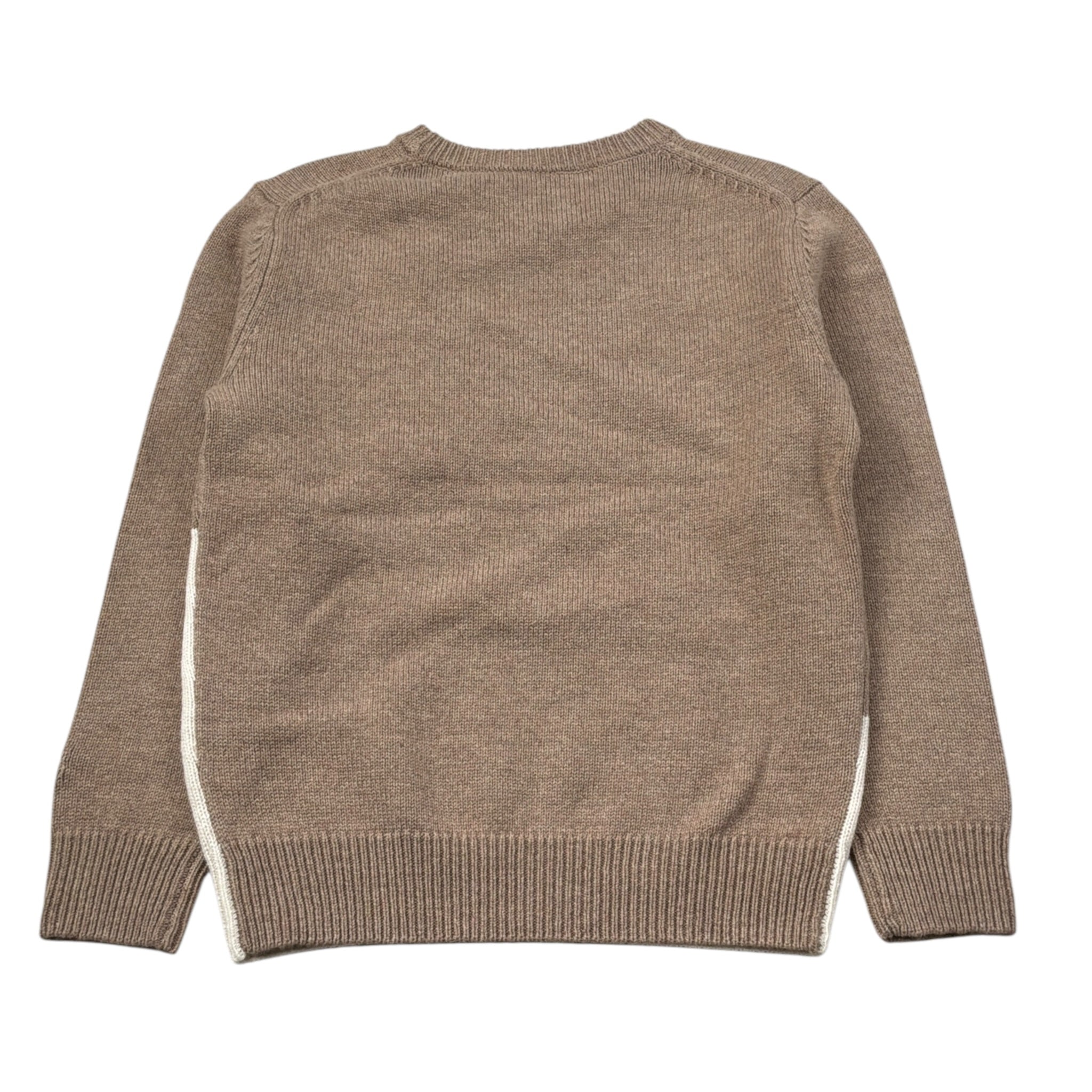 Saint Barth Maglia Girocollo tinta unita con Ricami Beige per Bambino PEANUTSST BEIGE SAINT BARTH 