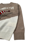 Saint Barth Maglia Girocollo tinta unita con Ricami Beige per Bambino PEANUTSST BEIGE SAINT BARTH 