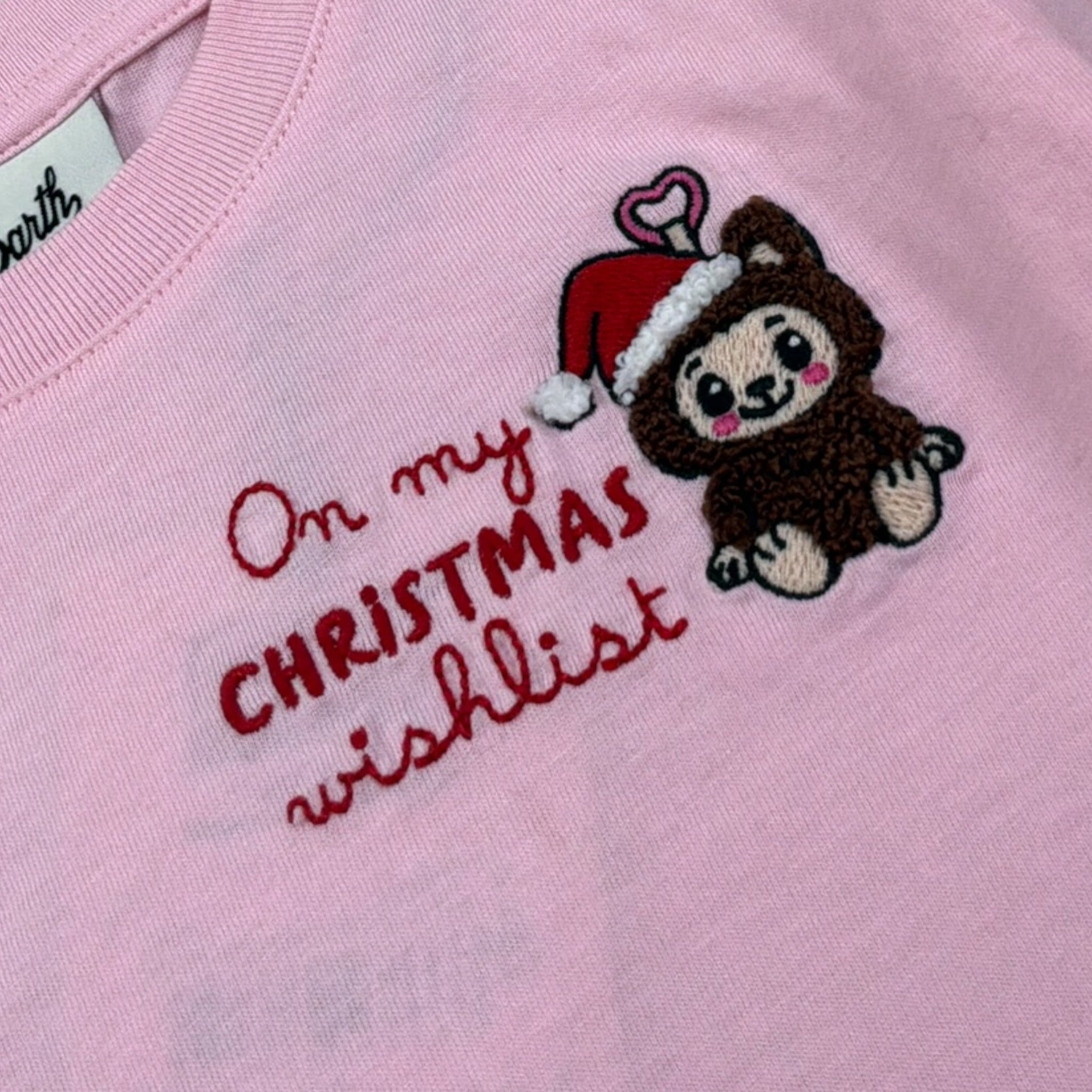 Saint Barth Shirt Girocollo tinta unita con Stampa Rosa per Bambina PENNYPUPPY ROSA SAINT BARTH 