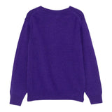 Saint Barth Maglia tinta unita con Stampa Viola per Bambina PRC0001X VIOLA SAINT BARTH 