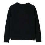 Saint Barth Maglia tinta unita con Stampa Nero per Bambina PRC0001XX NERO SAINT BARTH 