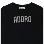 Saint Barth Maglia tinta unita con Stampa Nero per Bambina PRC0001XX NERO SAINT BARTH 