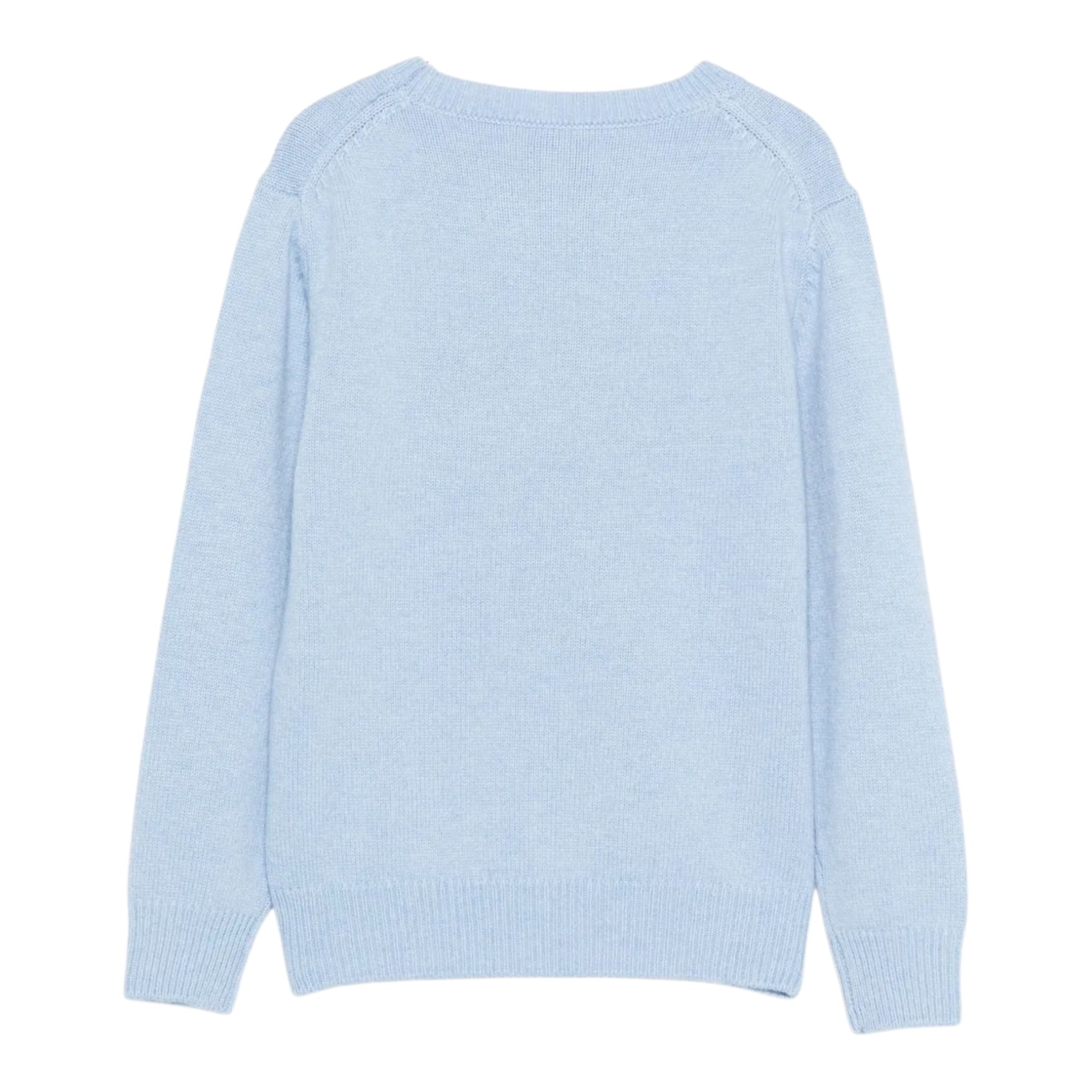 Saint Barth Maglia tinta unita con Stampa Azzurro per Bambina PRC00102215I AZZURRO SAINT BARTH 