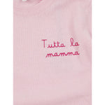 Saint Barth Maglia tinta unita con Stampa Rosa per Neonata PRC0016N ROSA SAINT BARTH 