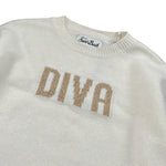 Saint Barth Maglia Tina Unita con Stampa Girocollo Panna per Bambina PRINCESDIVA PANNA SAINT BARTH 