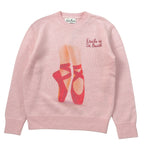 Saint Barth Maglia tinta unita Girocollo con Stampa Rosa per Bambina PRINCESSETOILE ROSA SAINT BARTH 