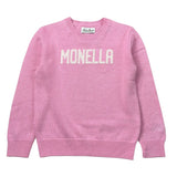 Saint Barth Maglia tinta unita con Stampa Rosa per Bambina PRINCESSMONELLA ROSA SAINT BARTH 