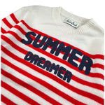 Saint Barth Maglia Bicolore con Fantasia A Righe Bianco/Rosso per Bambina PRINCESSSUMME BIANCO/ROSSO SAINT BARTH 