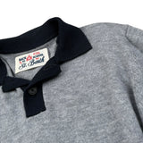 Saint Barth Maglia tinta unita con Colletto E Logo Grigio per Bambino ROMEOO GRIGIO SAINT BARTH 