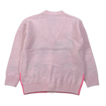 Saint Barth Cardigan tinta unita con Stampa Rosa per Bambina SASIJR ROSA SAINT BARTH 