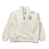 Saint Barth Felpa tinta unita con Zip Panna per Bambina SBLEGACY357 PANNA SAINT BARTH 