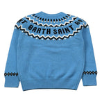 Saint Barth Maglia Girocollo tinta unita con Logo Azzurro per Bambino STBFAIR AZZURRO SAINT BARTH 