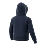 Saint Barth Felpa tinta unita con Cappuccio E Stampa Blu per Bambina SWAN BLU SAINT BARTH 