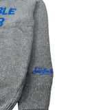 Saint Barth Maglia Girocollo tinta unita con Logo Grigio per Bambino TROBULE GRIGIO SAINT BARTH 