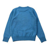 Saint Barth Maglia tinta unita Girocollo con Stampa Azzurro per Bambina TRUDITIGRE AZZURRO SAINT BARTH 