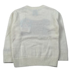 Saint Barth Maglia Girocollo tinta unita con Logo Panna per Bambina VACANZELOGO PANNA SAINT BARTH 