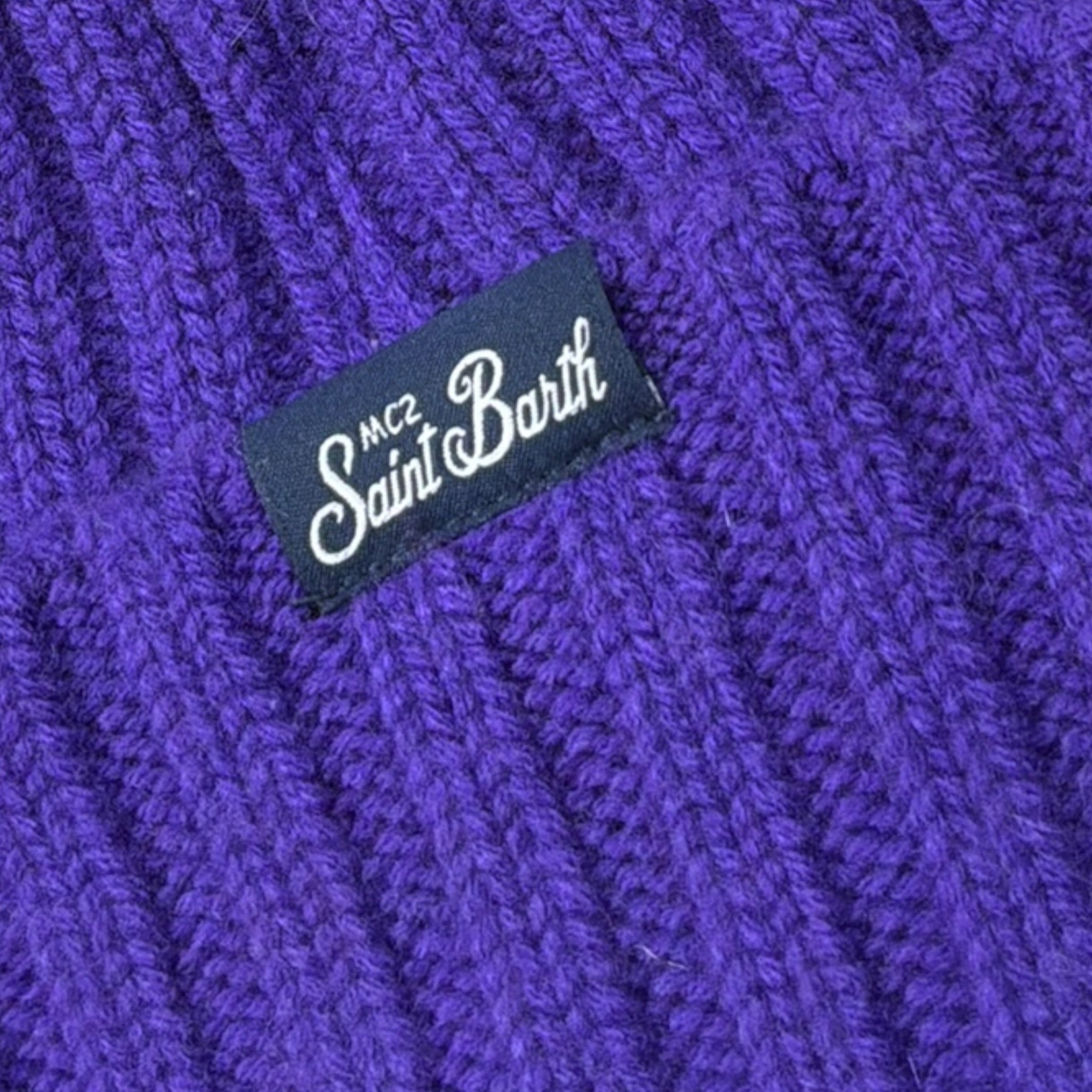 Saint Barth Cappello tinta unita con Logo Viola per Bambina WENG018 VIOLA SAINT BARTH 