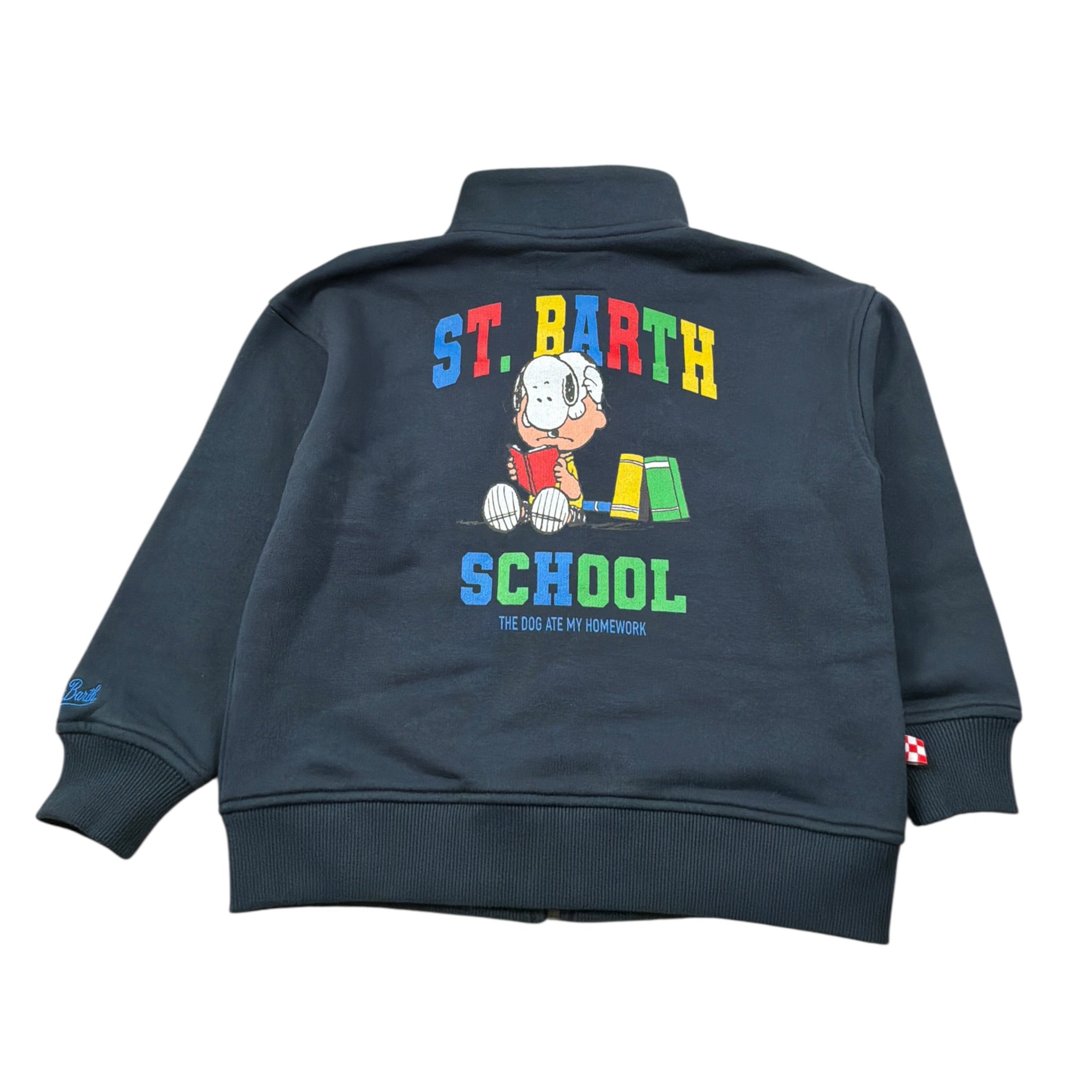 Saint Barth Felpa tinta unita con Zip Blu per Bambino WILTONSNOOPY BLU SAINT BARTH 