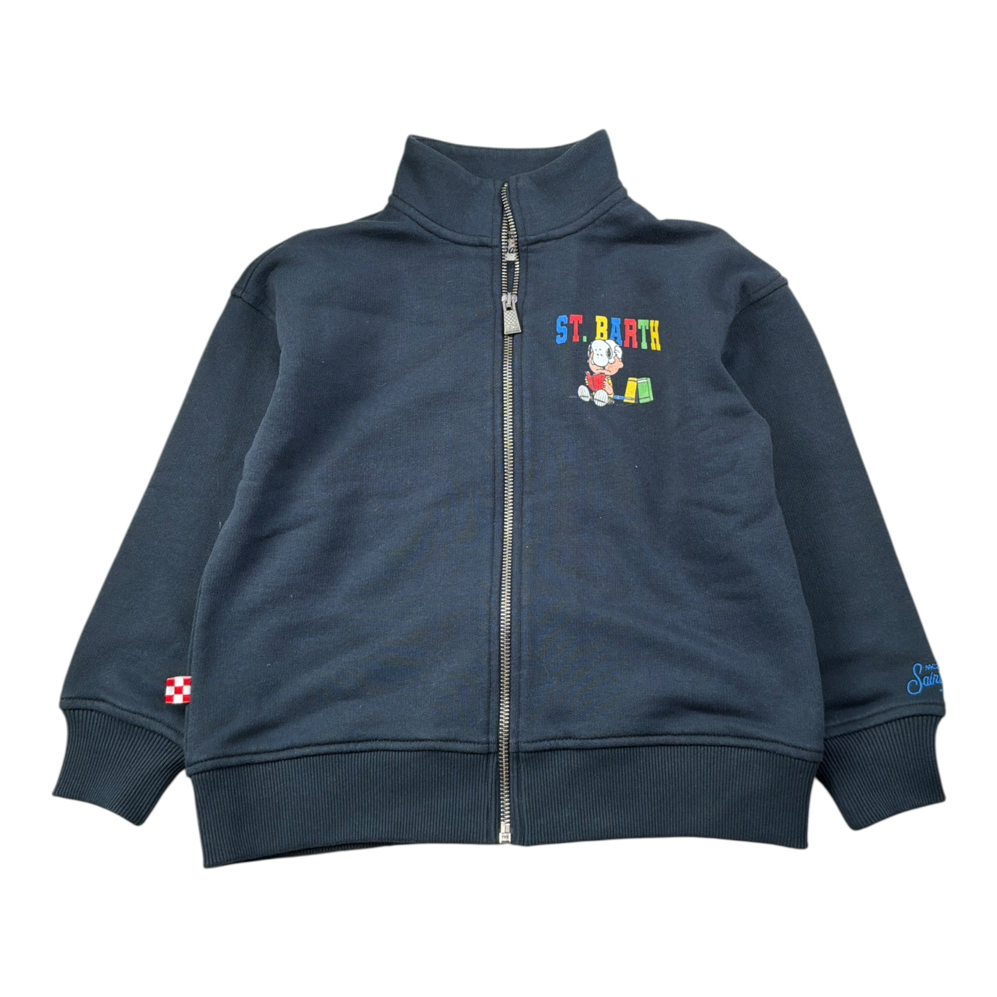 Saint Barth Felpa tinta unita con Zip Blu per Bambino WILTONSNOOPY BLU SAINT BARTH 