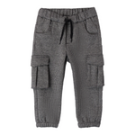 Sarabanda Pantalone tinta unita con Microfantasia Bianco/Nero per Bambino 0A163 BIANCO/NERO SARABANDA 