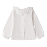Sarabanda Camicia Manica Lunga tinta unita Bianco per Bambina 0A219 BIANCO SARABANDA 