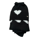 Sarabanda Cappello tinta unita con Sciarpa Nero per Bambina 0A840 NERO SARABANDA 
