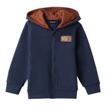 Sarabanda Felpa con Zip E Cappuccio tinta unita Blu per Bambino 0F145J BLU SARABANDA 