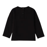 Sarabanda Shirt Girocollo tinta unita con Stampa Nero per Bambina 0F229 NERO SARABANDA 