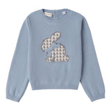 Sarabanda Maglia tinta unita con Stampa Azzurro per Bambina 0F334X AZZURRO SARABANDA 