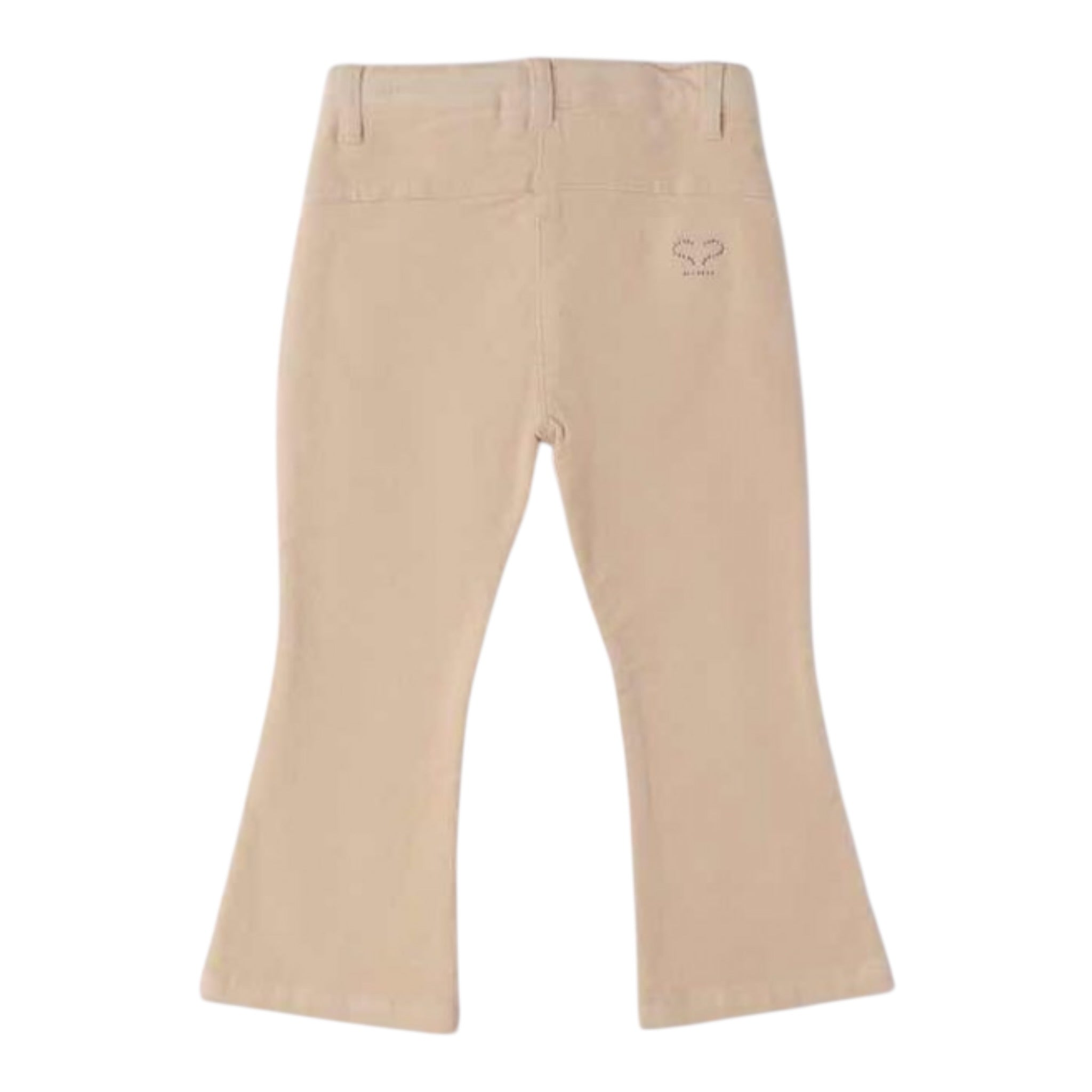 Sarabanda Pantalone tinta unita Modello A Zampa Beige per Neonata 0F359 BEIGE SARABANDA 