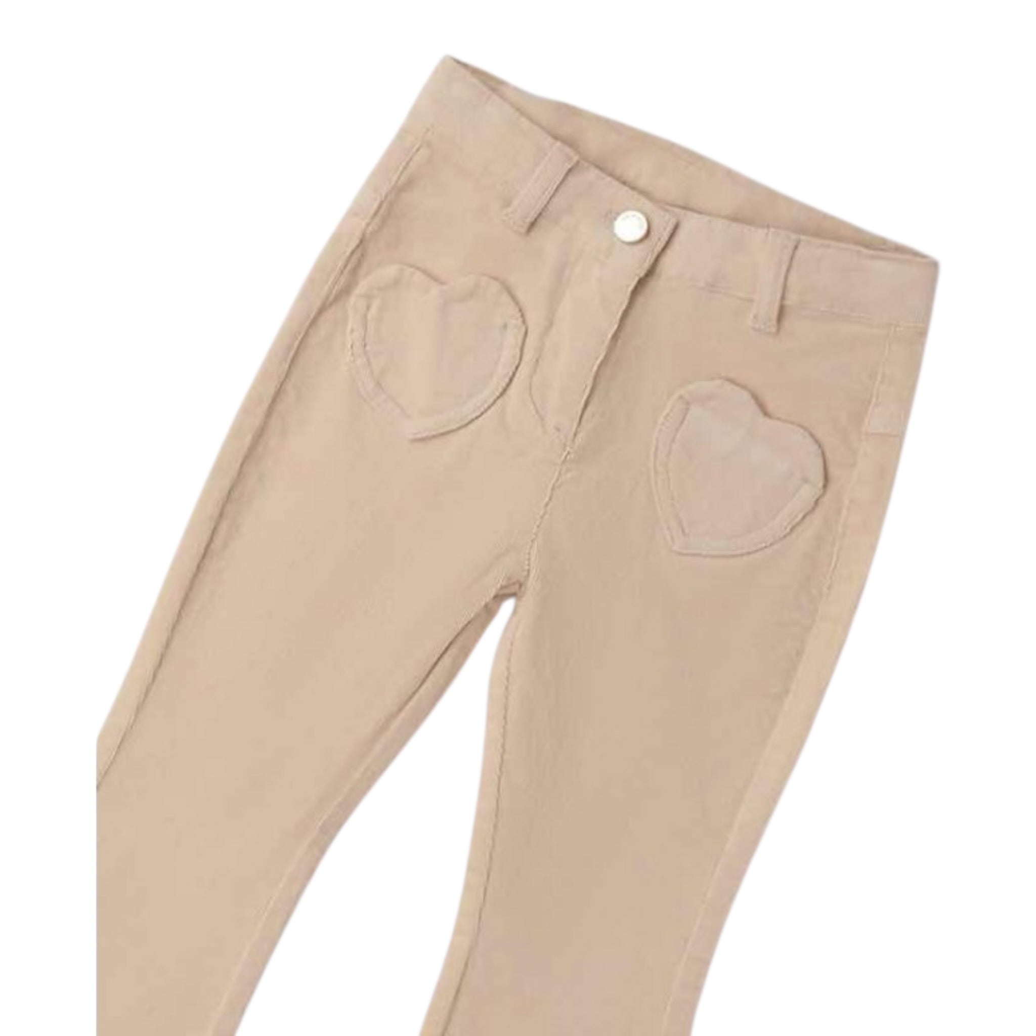 Sarabanda Pantalone tinta unita Modello A Zampa Beige per Neonata 0F359 BEIGE SARABANDA 
