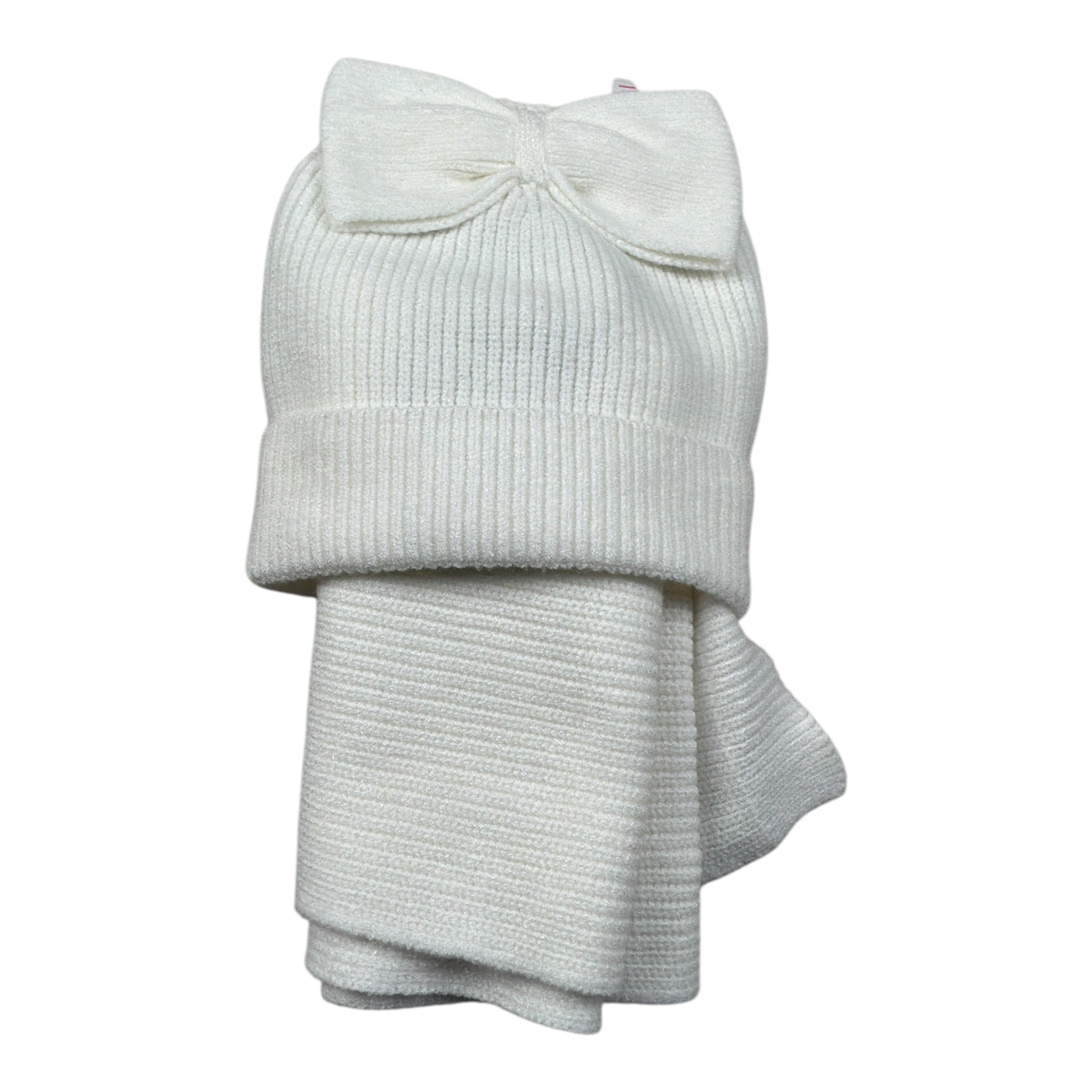 Sarabanda Cappello tinta unita con Sciarpa Bianco per Bambina 0F912J BIANCO SARABANDA 