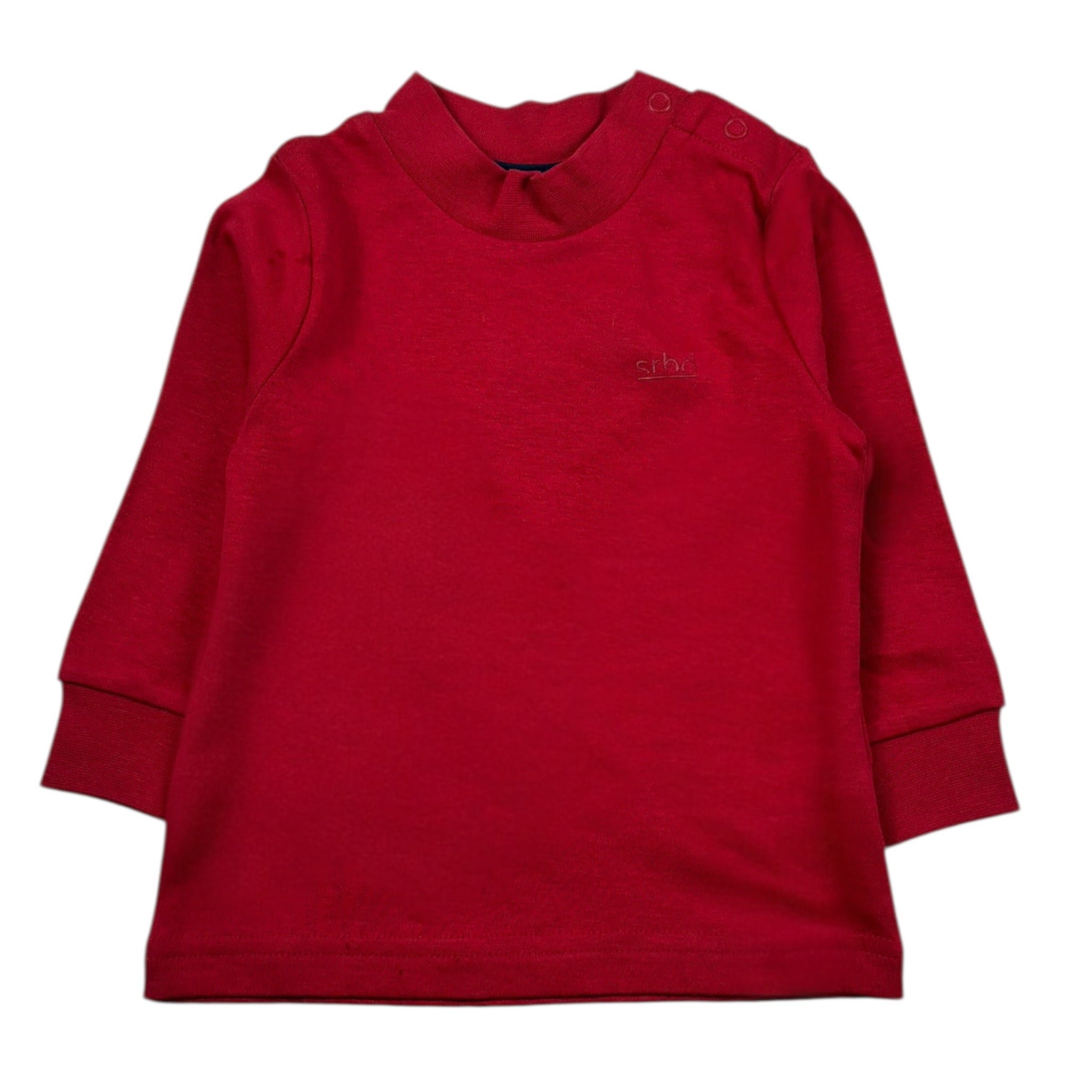 Sarabanda Shirt tinta unita con Stampa Rosso per Neonato 0X702 ROSSO SARABANDA 