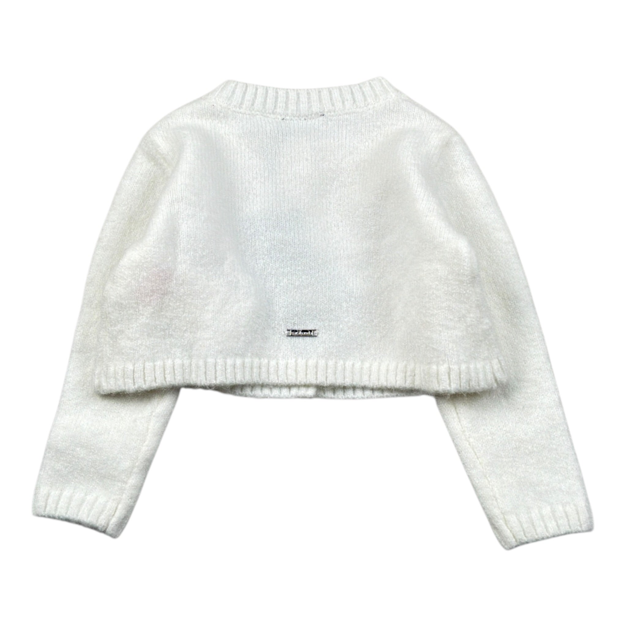 Sarabanda Cardigan tinta unita con Bottoni Bianco per Neonata 5240 BIANCO SARABANDA 