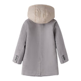 Sarabanda Cappotto tinta unita con Cappuccio Grigio per Bambino F181J GRIGIO SARABANDA 