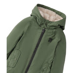 Sarabanda Giubbino tinta unita con Pelliccia Verde per Bambino F183 VERDE SARABANDA 