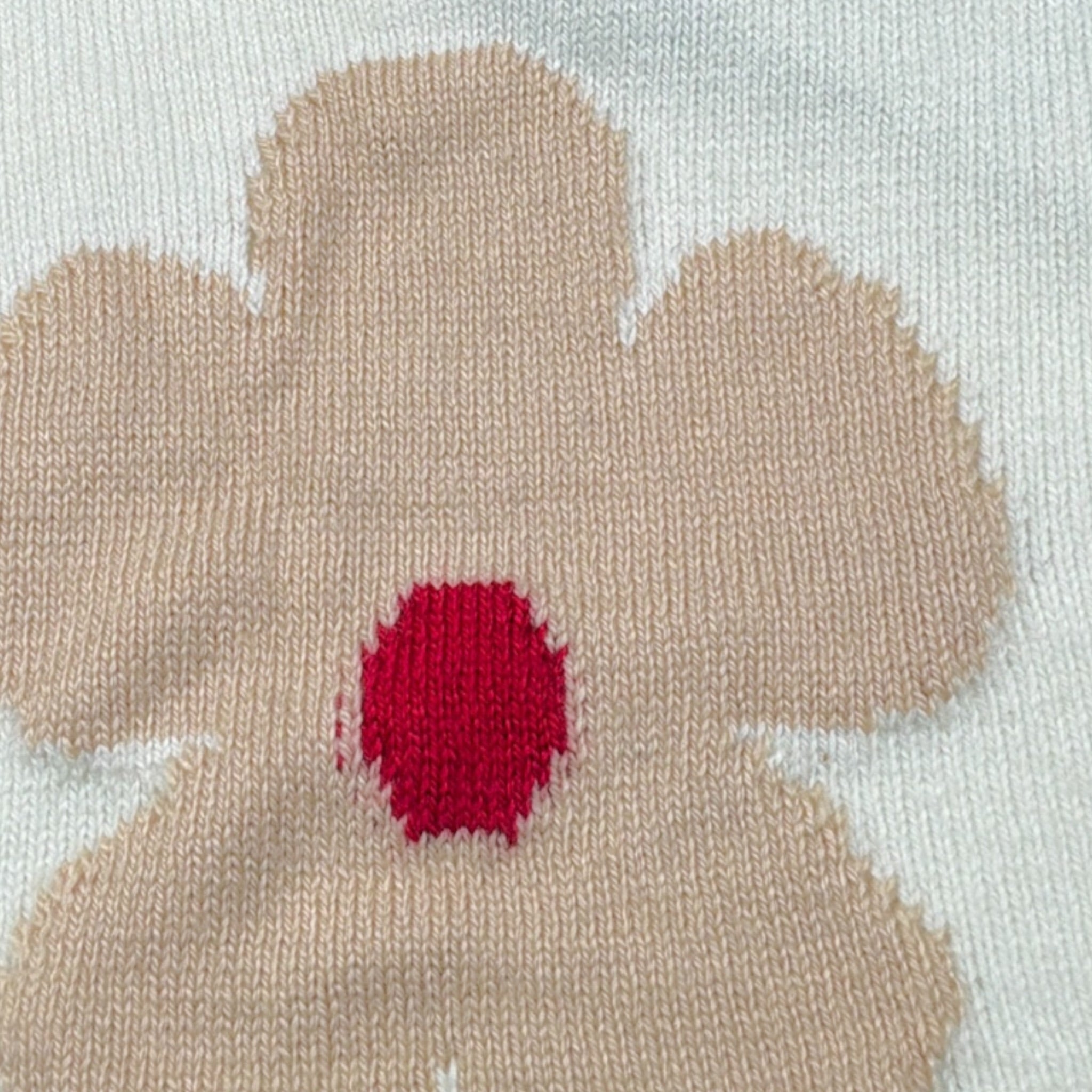 Sarabanda Maglia tinta unita con Ricami Panna per Neonata F331 PANNA SARABANDA 