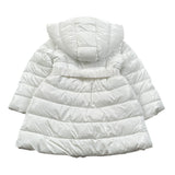 Sarabanda Giubbino tinta unita con Zip E Cappuccio Bianco per Bambina F378J BIANCO SARABANDA 