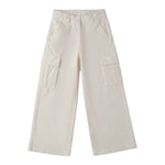Sarabanda Pantalone tinta unita con Girovita Regolabile Bianco per Bambina F547 BIANCO SARABANDA 