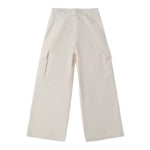Sarabanda Pantalone tinta unita con Girovita Regolabile Bianco per Bambina F547 BIANCO SARABANDA 