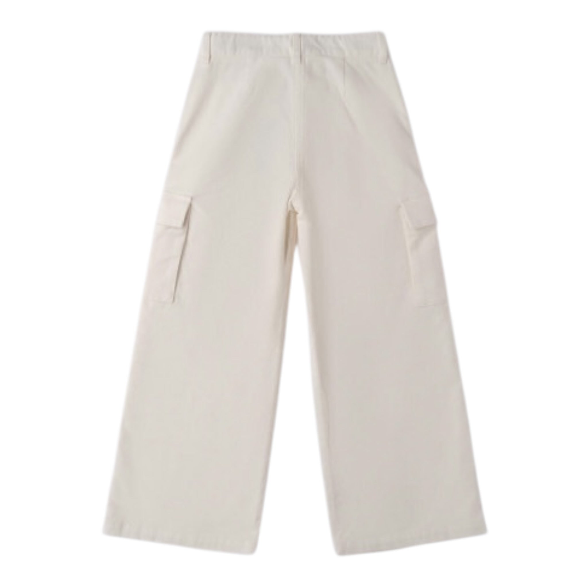 Sarabanda Pantalone tinta unita con Girovita Regolabile Bianco per Bambina F547 BIANCO SARABANDA 
