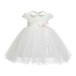 Sartoria Bramante Abito Cerimonia tinta unita con Brillantini E Tulle Bianco per Neonata MARTINA BIANCO SARTORIA BRAMANTE 