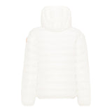 Save The Duck Giubbino tinta unita con Cappuccio Bianco per Bambina J30650B BIANCO SAVE THE DUCK 