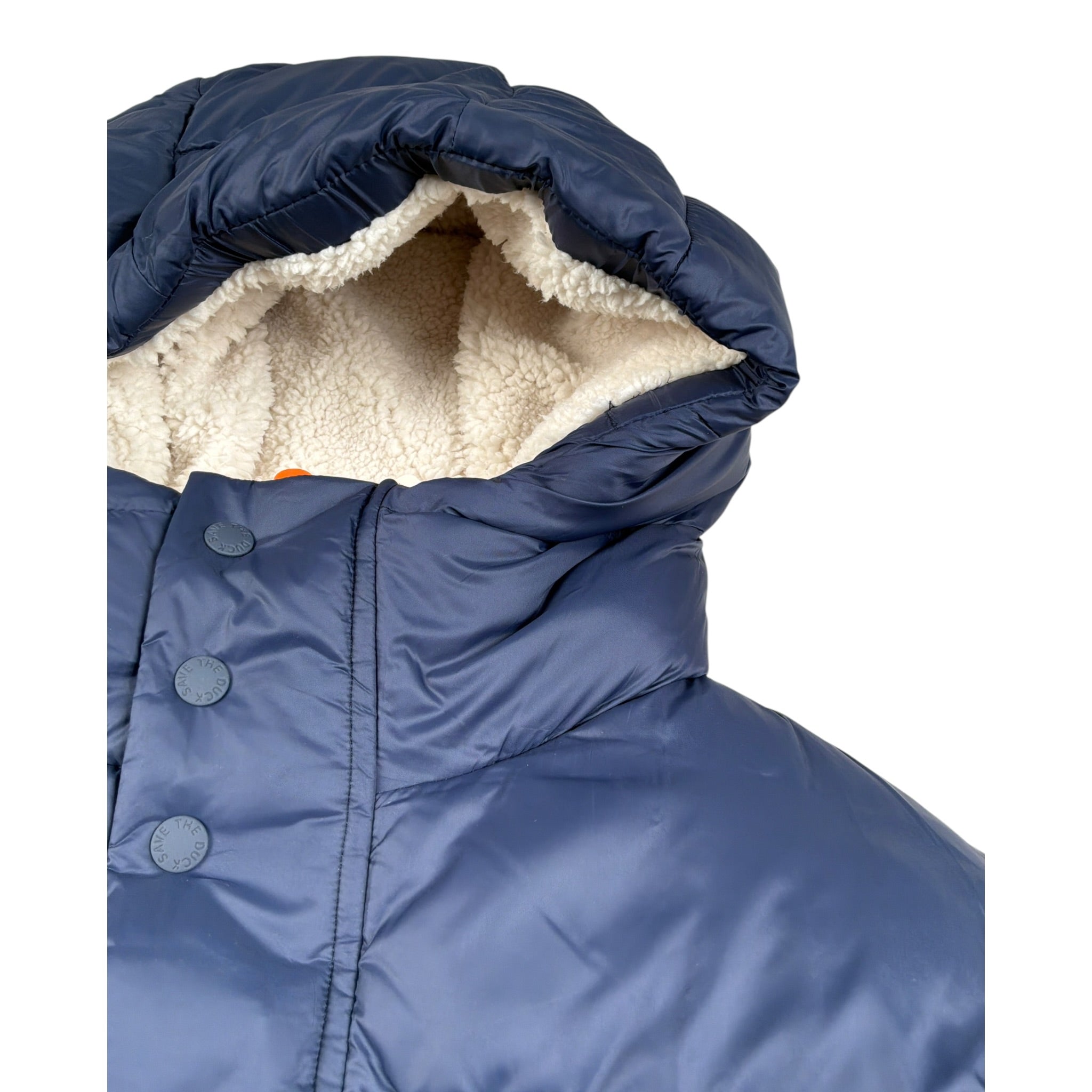 Save The Duck Giubbino tinta unita con Logo Blu per Bambino J30874B BLU SAVE THE DUCK 