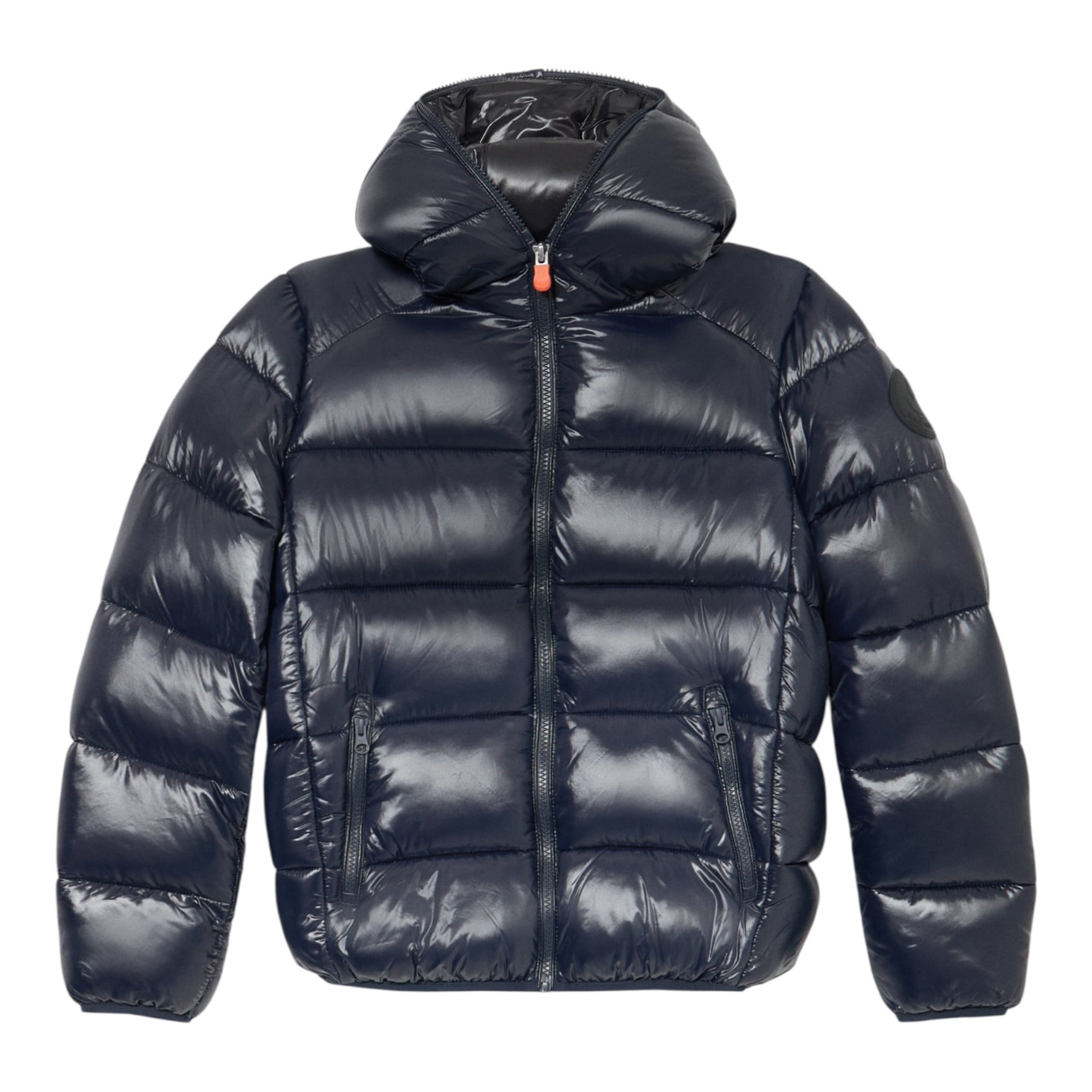 Save The Duck Giubbino tinta unita con Zip E Cappuccio Blu per Bambino J31280BXXXJ BLU SAVE THE DUCK 