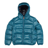 Save The Duck Giubbino tinta unita con Zip E Cappuccio Verde per Neonato J31280BXXX VERDE SAVE THE DUCK 