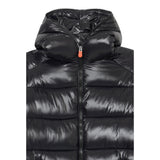 Save The Duck Giubbino tinta unita con Zip E Cappuccio Nero per Bambino J31280BXXXX NERO SAVE THE DUCK 